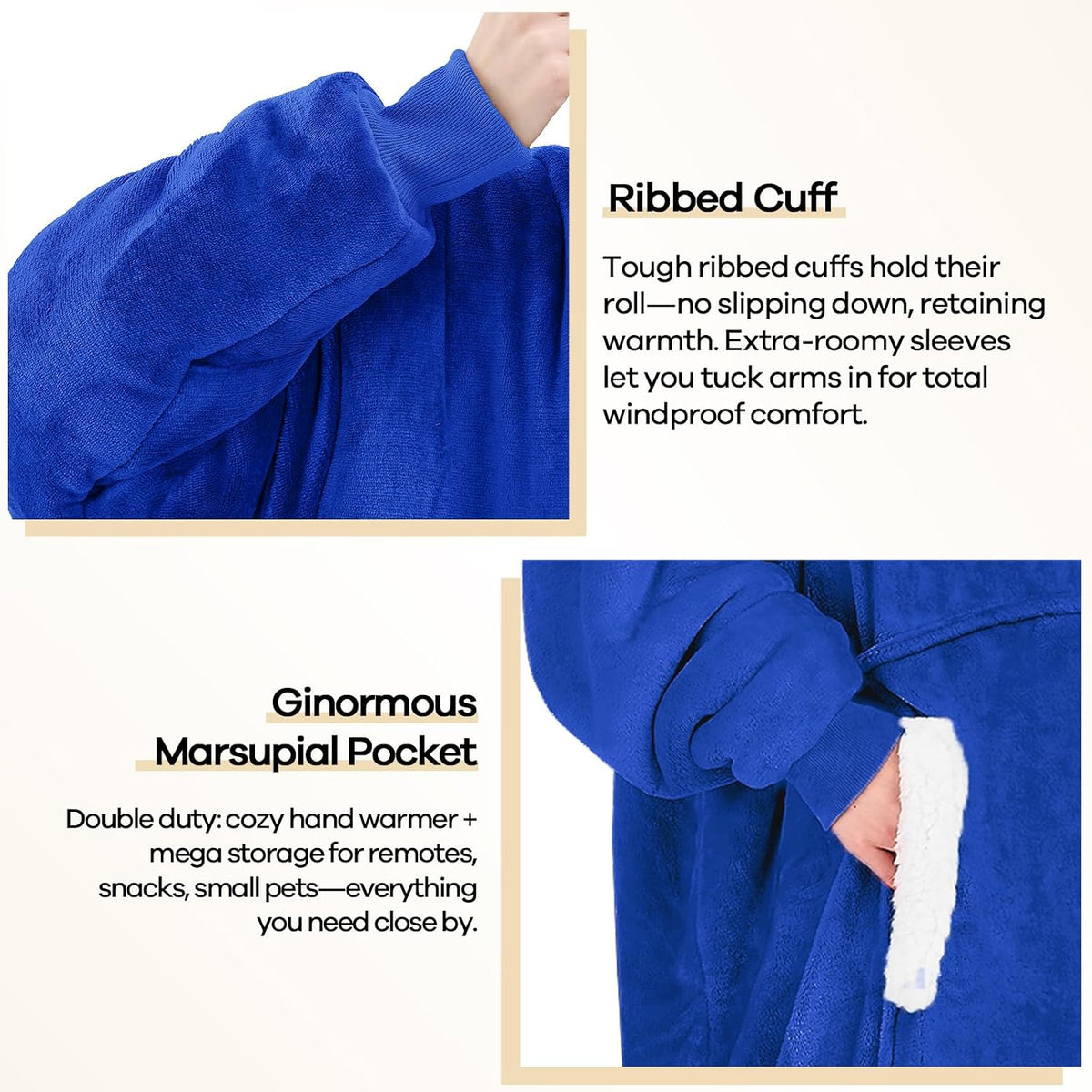 yescool Wearable Blanket Hoodie as Christmas Birthday Gifts for Women Mom - Colors A