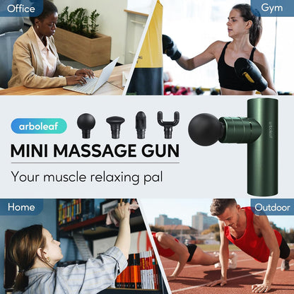 arboleaf Massage Gun Deep Tissue, Balance of Power & Portability Full-Metal Percussion Massager with Silent Brushless Motor - Ultra-Quiet Pocket-Sized for Athletes Back Pain Relief Home Office Travel