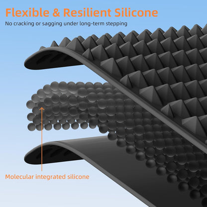 Acupressure Mat for Foot Massage, Silicone Foot Reflexology Mat, Portable Feet Mat for Plantar Fasciitis Relief and Muscle Relaxation