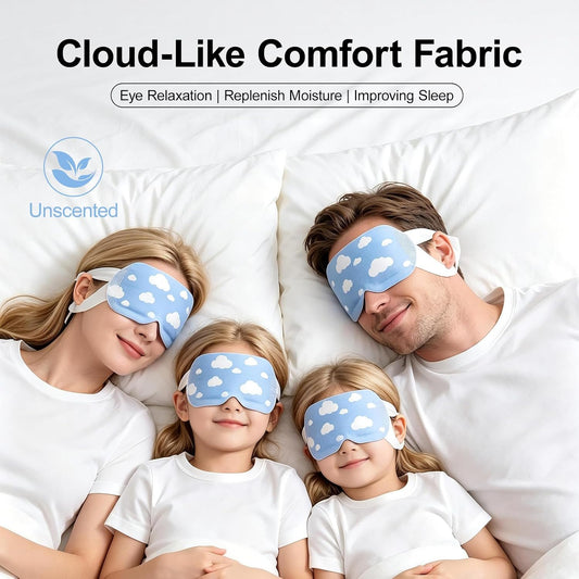 20 Packs Steam Eye Masks Disposable, Self Heating Heated Eye Mask Warm Compress for Sleep, Travel, Spa, Lint-Free Breathable Eye Masks for Women Men, Relaxation Gifts for Her Him (Unscented)