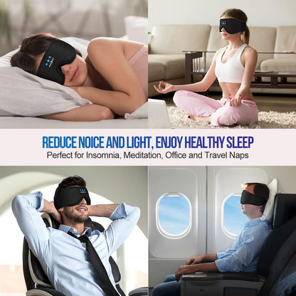MUSICOZY Sleep Headphones Bluetooth 5.4 Headband Sleeping Eye Mask for Mom Women Men Wireless Music Earbuds Earphones for Side Sleepers Built-in HD Speakers Cool Gadgets Unique Gifts