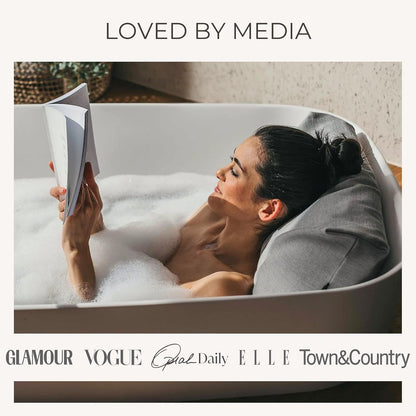 BADESOFA® Luxury Bath Pillow M in Ivory, Quick-Drying Bath Back Pillow