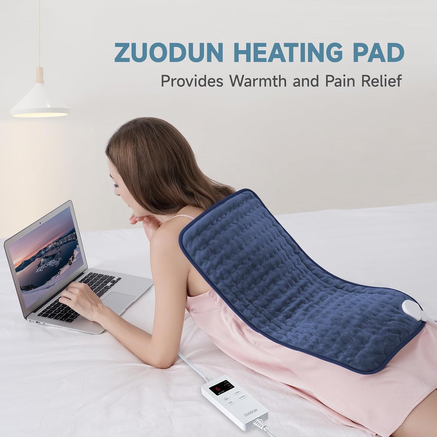 Heating Pad for Back, Neck, and Shoulder Pain Relief, Electric Heat Pad with 6 Heat Levels, Moist Heat Option, Auto Shut-Off, Birthday Christmas Gift for Women Men Mom Dad Grandma, Gift for her