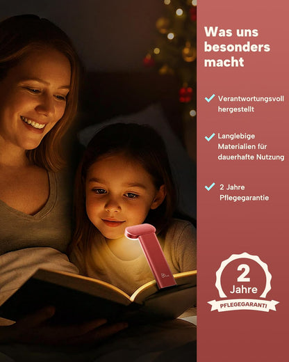 86lux Book Light, Rechargeable Reading Light for Book in Bed