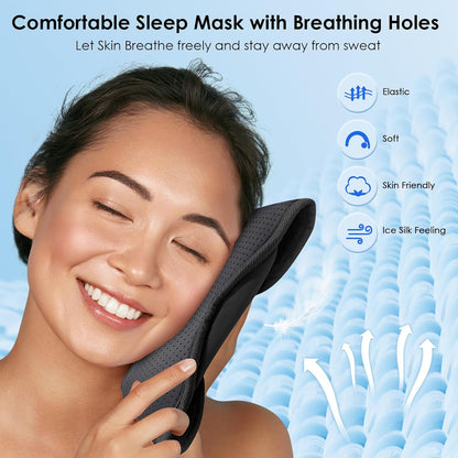 MUSICOZY Sleep Headphones Bluetooth 5.4 Headband Sleeping Eye Mask for Mom Women Men Wireless Music Earbuds Earphones for Side Sleepers Built-in HD Speakers Cool Gadgets Unique Gifts