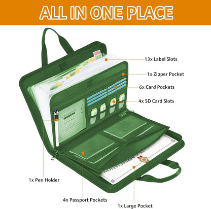 onvvippiv Important Document Organizer Folio Accordion File Organizer
