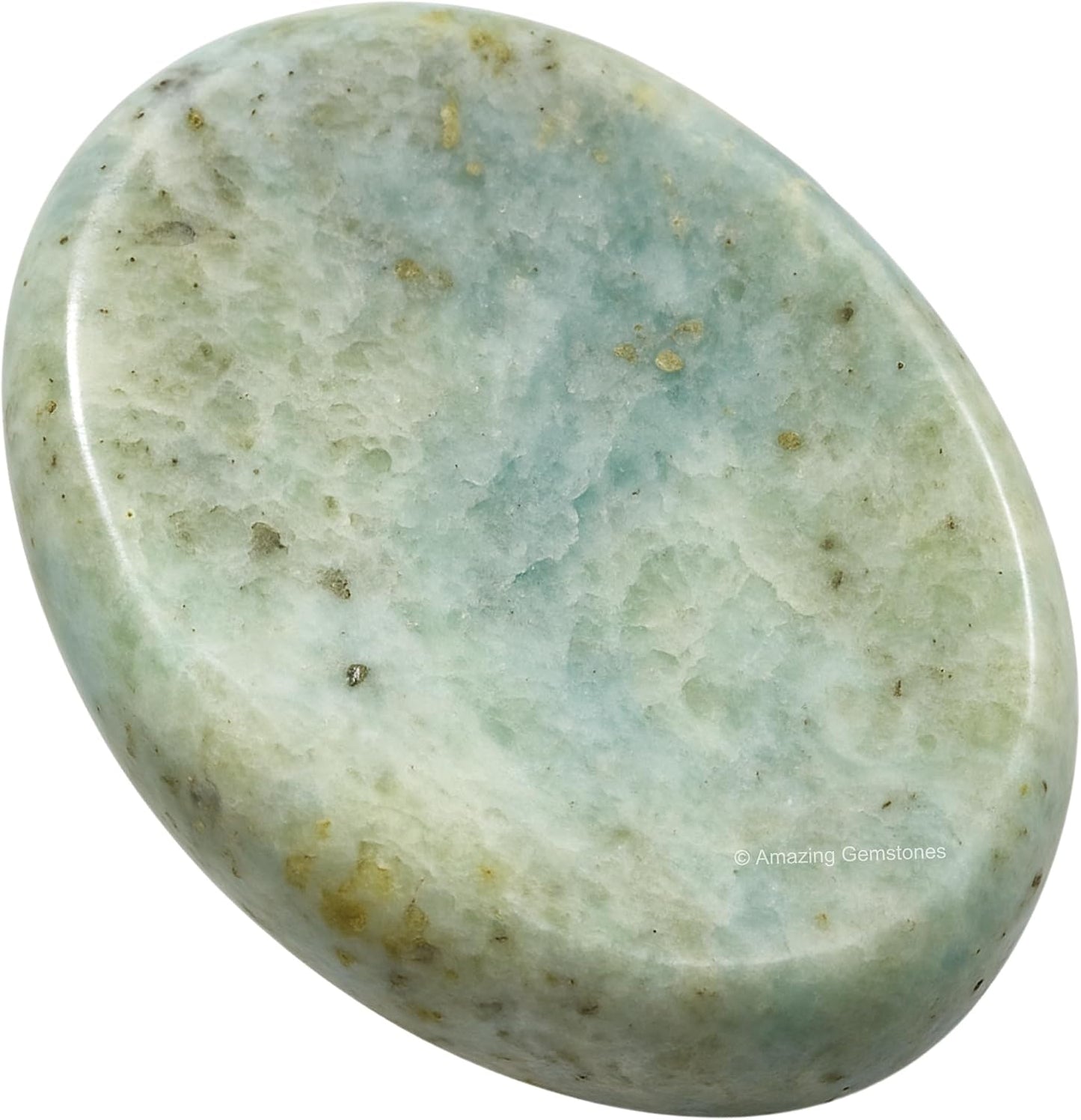 Amazing Gemstone Labradorite Thumb Worry Stone, Anxiety Stone, Healing Crystals - Piedra Crystal Fidget for Gift, Meditation, Calming, Relaxation, Stress Relief - Colors C