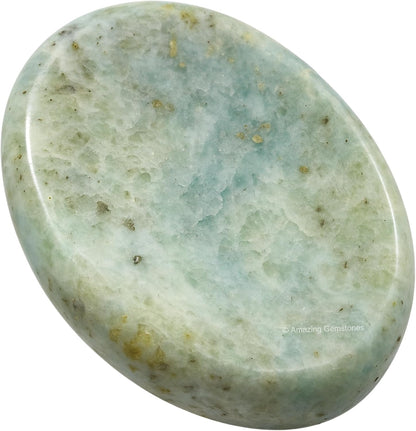 Amazing Gemstone Labradorite Thumb Worry Stone, Anxiety Stone, Healing Crystals - Piedra Crystal Fidget for Gift, Meditation, Calming, Relaxation, Stress Relief - Colors C