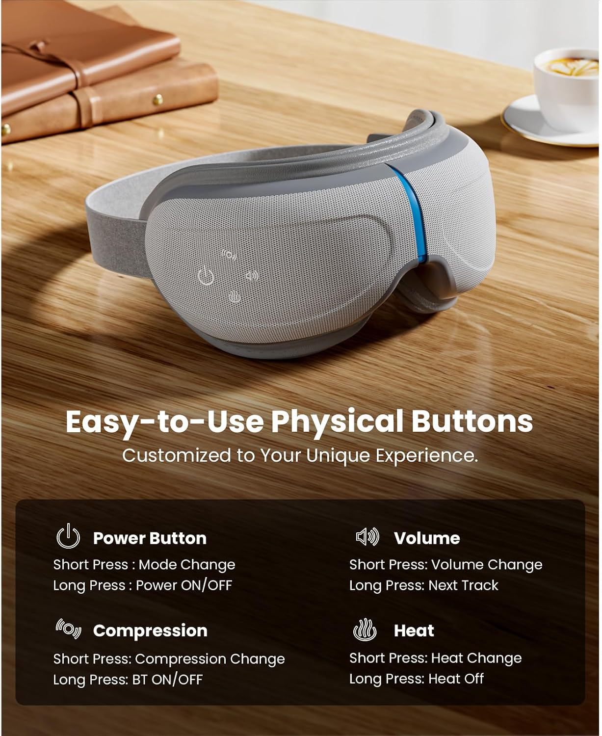 BOB AND BRAD Eye Massager with Heat and Cooling, FSA Eligible HSA Birthday Gifts for Women Men, EyeOasis 3 Elite Eye Massager for Migraine, Heated Eye Mask for Dry Eye Head Tension and Stress Relief