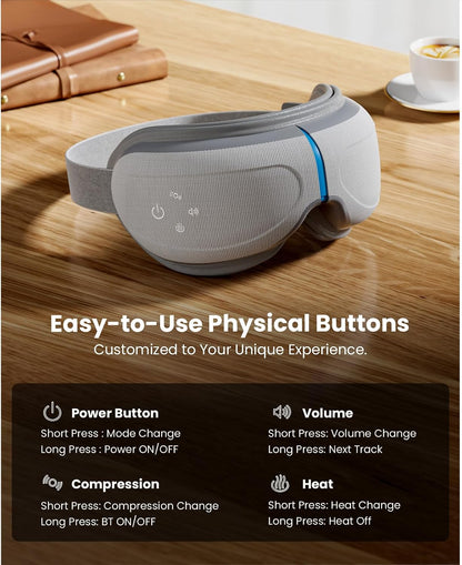 BOB AND BRAD Eye Massager with Heat and Cooling, FSA Eligible HSA Birthday Gifts for Women Men, EyeOasis 3 Elite Eye Massager for Migraine, Heated Eye Mask for Dry Eye Head Tension and Stress Relief