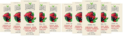 Good Earth Sensorial Blend Flavored Herbal Tea Ginger, Turmeric and Lemon, No Artificial Color, No Preservatives, 15 Bag (Pack of 5)
