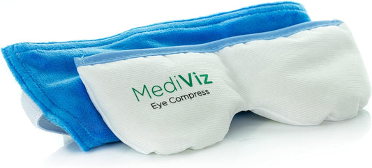 MediViz Heated Eye Mask, Hot or Cold Therapy | Moist Heat Compress for Irritation and Occasional Dry Eye, Removable Washable Cover