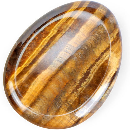 Artistone Moss Agate Crystal Chakra Thumb Worry Stone Teardrop Reiki Healing Stone Pocket Palm Stones for Anxiety Stress Relief Meditation Therapy Geometry Home Decor