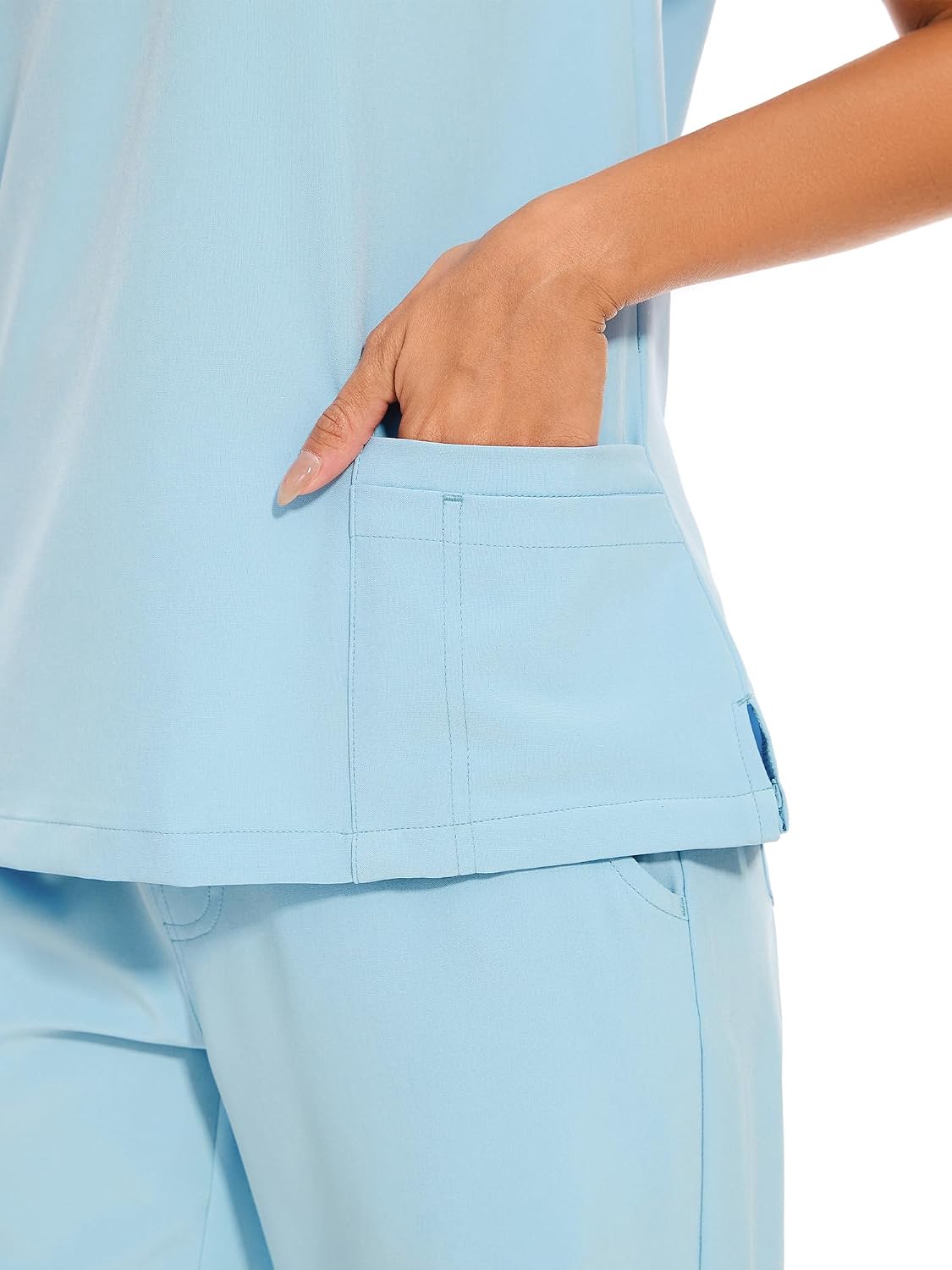 COZYFIT Scrubs for Women Set - Stretch V-Neck Scrub Top & Jogger Pant with 8 Pockets COZY SCRUBS - Colors E