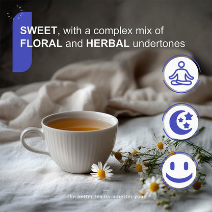 WT WEETEE Chamomile & Passionflower Nighty Herbal Tea Bags 50ct for Bedtime