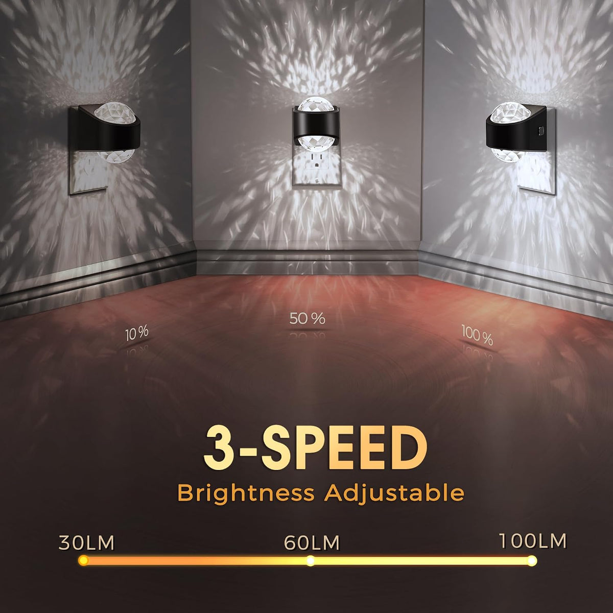 Briignite Night Light,Night Lights Plug into Wall,LED Projector Night Light