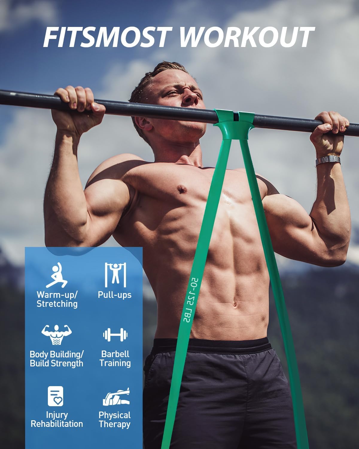 Dapofajo Resistance Bands for Working Out: 5-Level Anti-Snap Silicone Bands