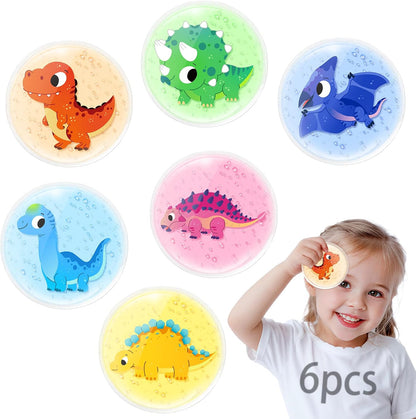 Small Ice Packs, 6 Pcs, Reusable Mini Gel Cold Packs for Injuries, Hot Cold Compress for Kid's Boo Boos, Headaches, Wisdom Teeth, Breastfeeding, Pain Relief, Fever, Mosquito Bite, First Aid 3" X 4.5"