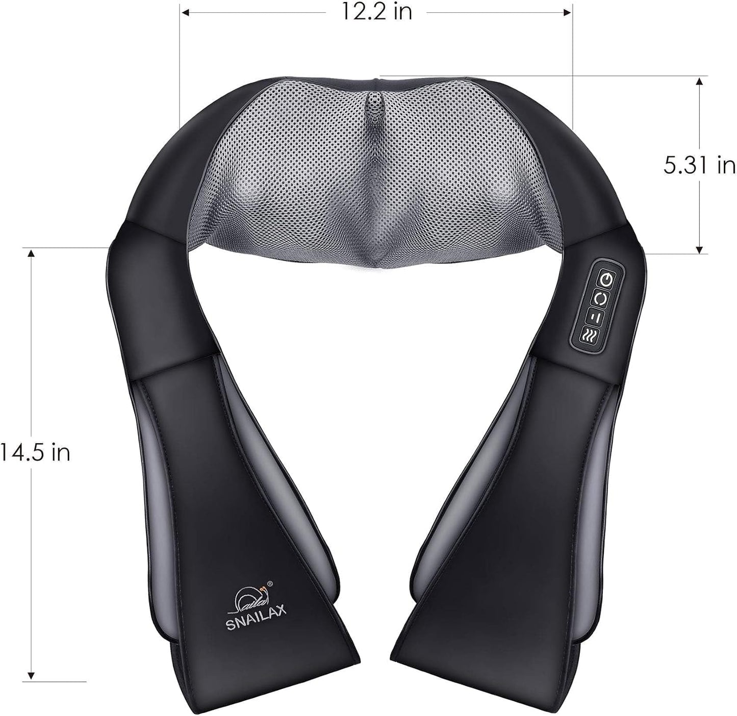 Snailax Cordless Massager - Shiatsu Neck and Shoulder Massager with Heat, FSA Eligible, Portable, Lumbar, Back Electric Massage Pillow, Gift for Woman, Mom, Dad