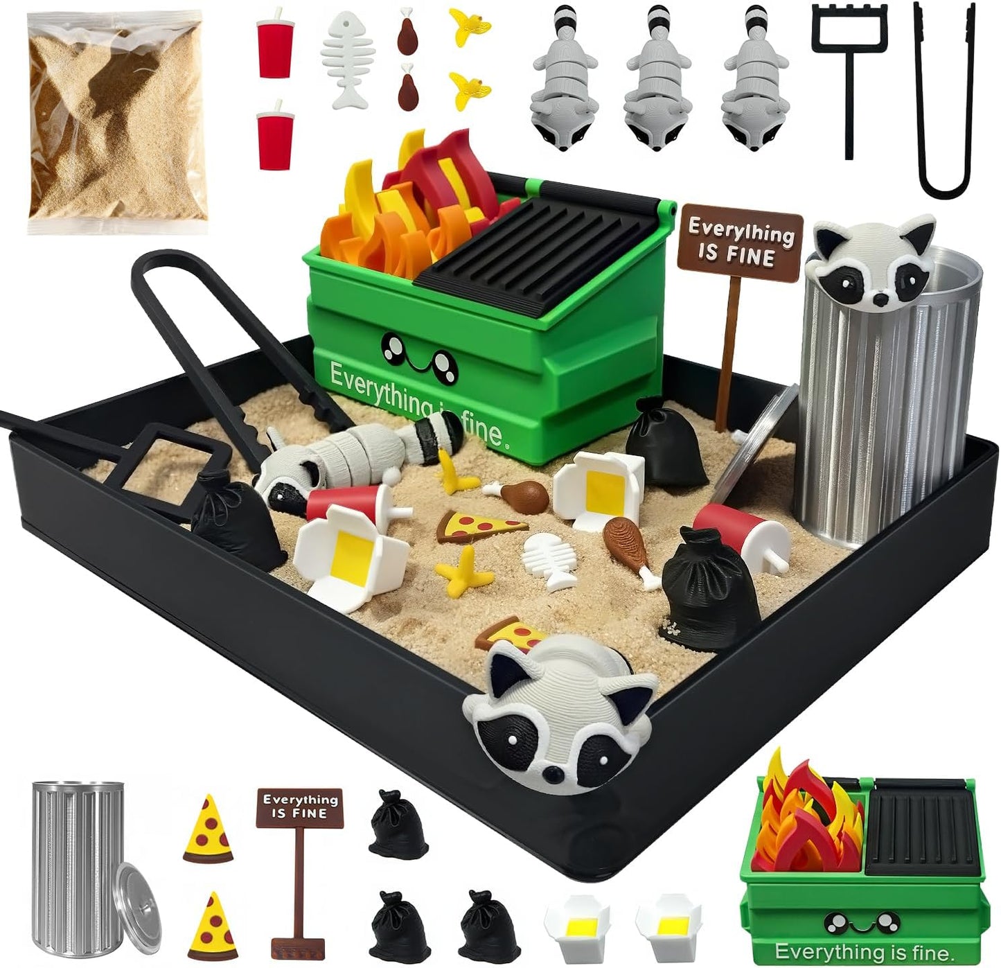 Mini Turtle Sandbox Zen Garden for Desk, Desktop Sandbox on the Go Stress Relief, Mini Desk Zen Sand Garden Kit with Lid, Funny Coworker, Birthday, Friend Gifts Idea