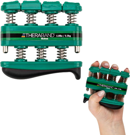 TheraBand Finger Exerciser — Hand & Finger Strengthener for Grip, Dexterity, Arthritis & Rehab — Spring-Loaded, Isolates Each Finger