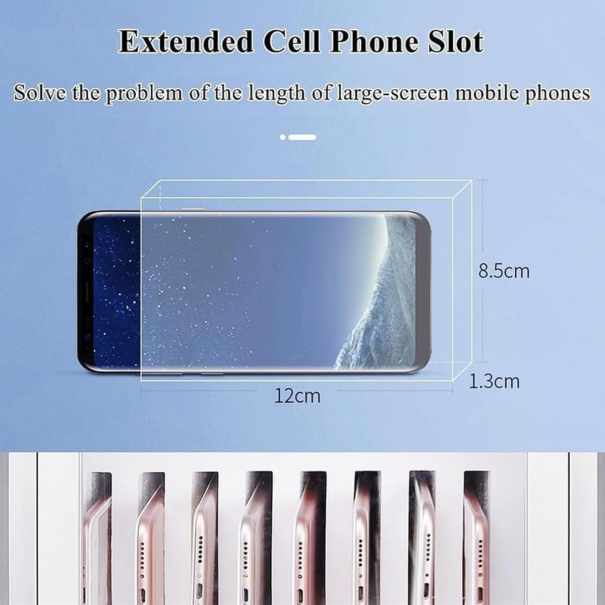 Cell Phone Charging Stations W/USB Charging Ports & Handle, Wall-Mounted Rechargeable Cell Mobile Phone Storage Box for Company Conference Room (36)