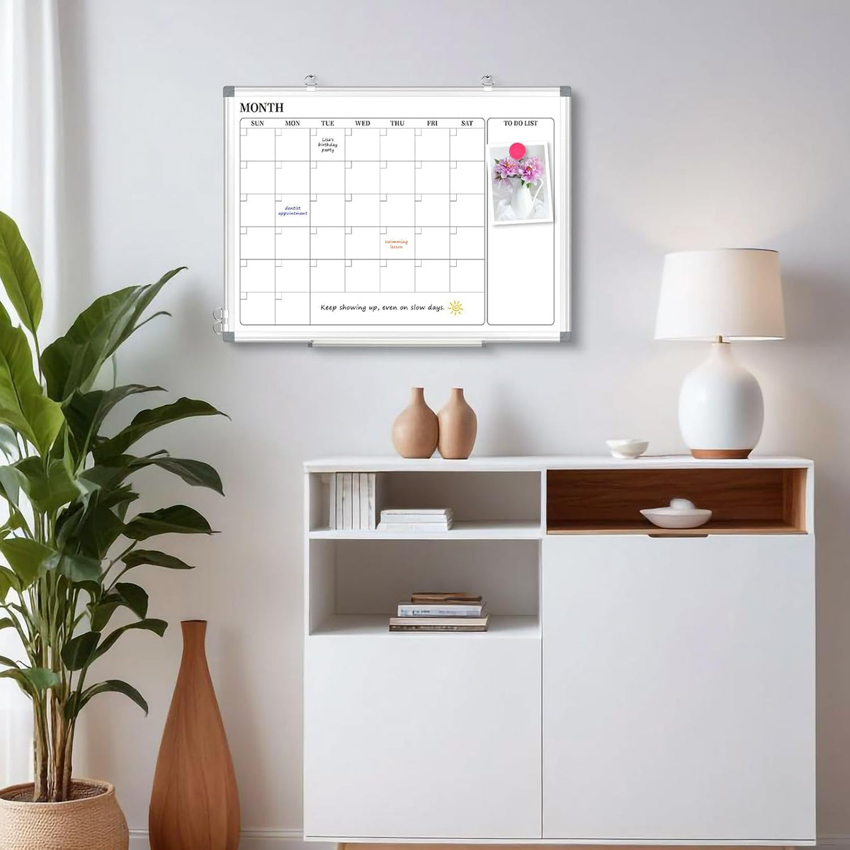 DOLLAR BOSS Dry Erase Whiteboard for Wall, 24x18 in, Magnetic, Double-Sided