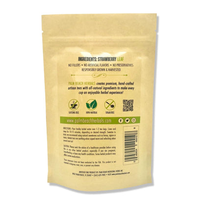 Palm Beach Medicinal Herbs - Strawberry Leaf Tea - Pure Herbal Tea Series, 30ct