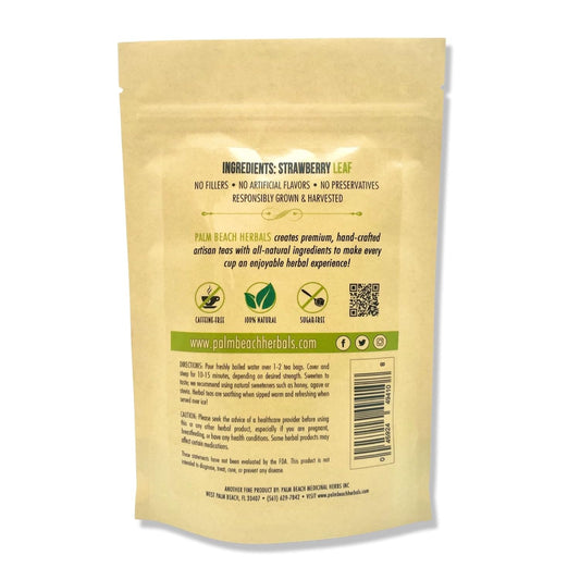 Palm Beach Medicinal Herbs - Strawberry Leaf Tea - Pure Herbal Tea Series, 30ct