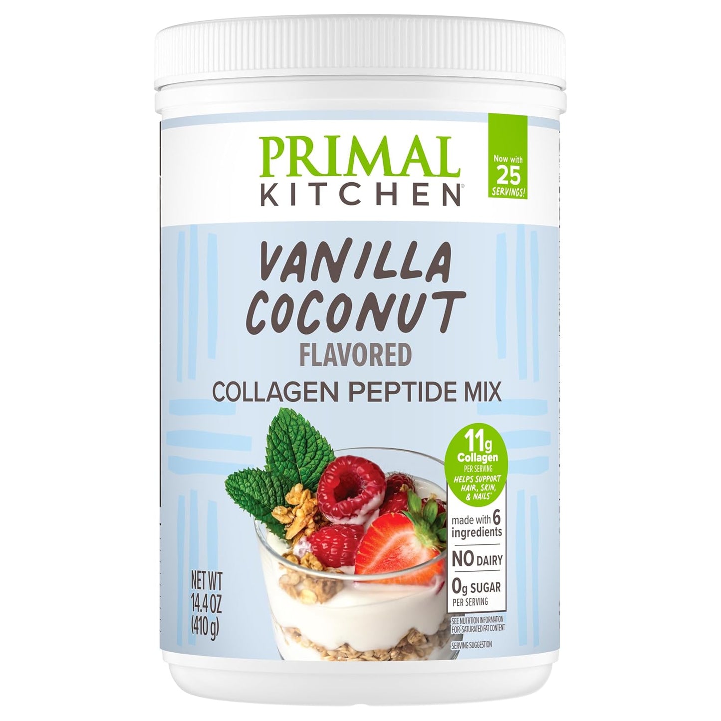 Primal Kitchen Matcha Collagen Keto Latte Powder, Sugar-Free Collagen Peptides, 9.33 Ounces