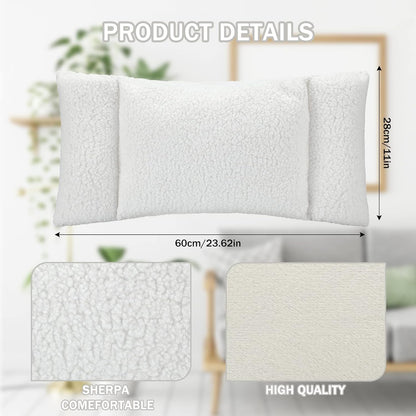 Queekay Fleece Lumbar Support Pillow 3 Section Back Pillow Office Chair for Back Support Comfortable Lumbar Cushion for Car Seat Pain Relief Sofa Rest(Gray)