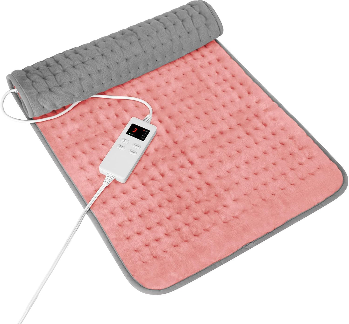 Heating Pad for Period Cramps, Heating Pad for Back/Neck/Shoulder Muscle Pain, 6 Heating & 4 Timer Setting, Auto Shut Off, Dry/Moist Heat & Machine Washable, Birthday Christma s Gifts for Women Mom