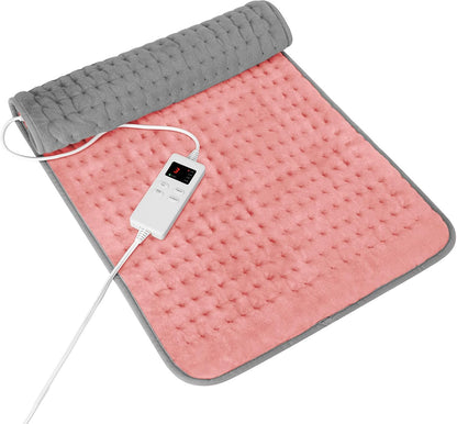 Heating Pad for Period Cramps, Heating Pad for Back/Neck/Shoulder Muscle Pain, 6 Heating & 4 Timer Setting, Auto Shut Off, Dry/Moist Heat & Machine Washable, Birthday Christma s Gifts for Women Mom