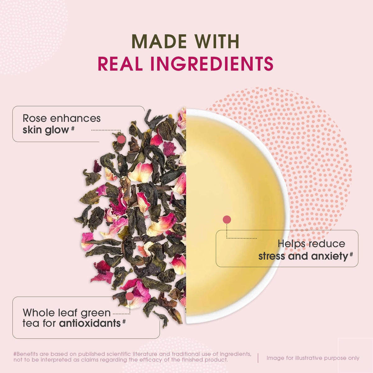 Teabox Premium Darjeeling Green Tea With Natural Rose Petals |100% Whole Leaf & 0% Bitterness | Green Tea From The Himalayas | 25 Tea Bags (Low Caffeine)