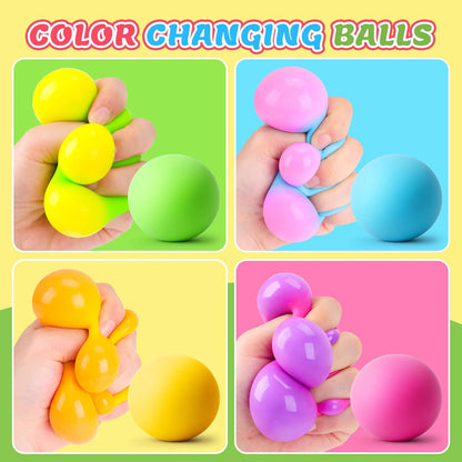 36 Pack Stress Balls, Squishy Balls, Squishy Fidget Stress Relief, Squeeze Ball for Adults Stress Relieve, Prize Box for Friends, Party Favors