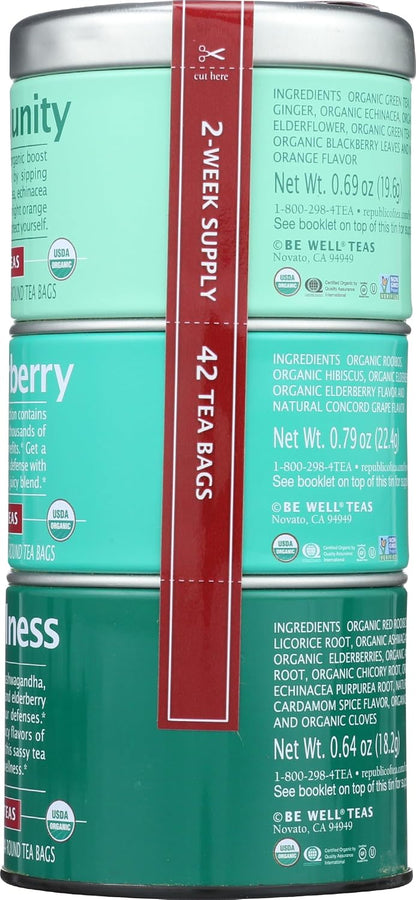 The Republic of Tea: Wellness Stackable Tin Herbal Tea, 42 Tea Bags