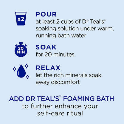 Dr. Teal's Epsom Salt Soaking Solution, Soften & Nourish with Milk and Honey, 48 Oz