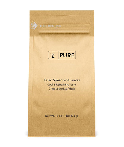 Dried Spearmint Leaves Fresh Flavor, Loose Leaf Tea Additive, Cool & Refreshing, Add to Tea (16 Ounce)