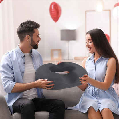 BlissTrends Donut Pillow Seat Cushion,Donut Chair Cushions for Postpartum Pregnancy & Hemorrhoids,Tailbone Pain Relief Cushion,Memory Foam Lifting Cushions for Office&Home Chairs (Black)