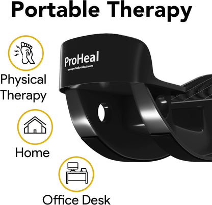 ProHeal Foot Rocker Calf Stretcher with Spiked Ball Massager - for Plantar Fasciitis, Achilles Tendonitis - Calf, Foot, Heel, and Ankle Stretcher - Lower Leg Pain Relief - Gray with Green Ball