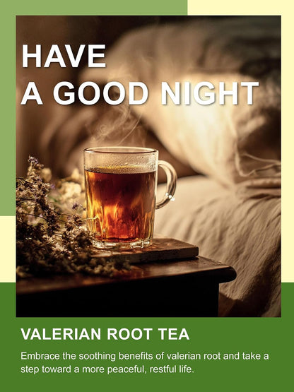 TeeLux Valerian Root Tea Bags, Smooth & Mild Taste, Caffeine Free, 100 ct