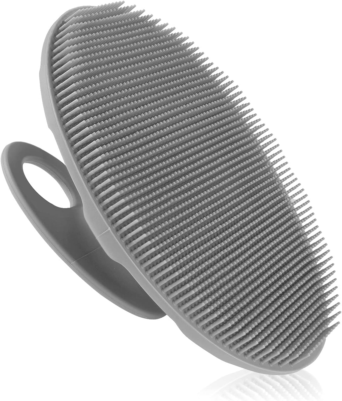 INNERNEED Soft Silicone Body Cleansing Brush Shower Scrubber, Gentle Exfoliating and Massage for All Kinds of Skin (Dark Green)