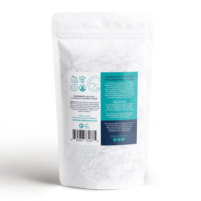 Natural Elephant Dead Sea Magnesium Bath Flakes | 10 lb (Pack of 2 5lb Bags) | Pure Magnesium Chloride Soak for Body and Foot | Ideal for a Soothing Bath Experience | Alternative to Epsom Salt
