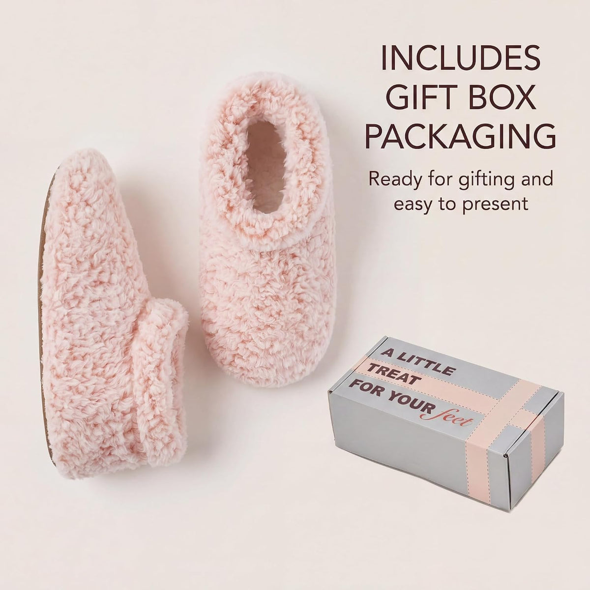 Cozylook Fuzzy Slippers for Women Indoor Soft Sole Slipper Socks