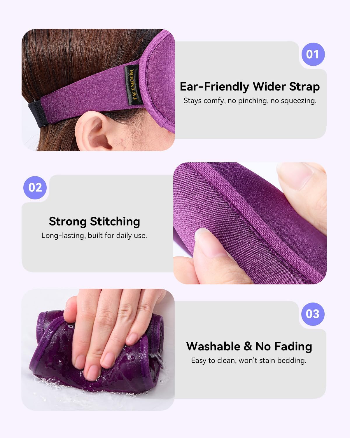 Weighted Blackout Sleep Mask for Men, 3D Contoured Zero Eye Pressure, Lash-Friendly Deep Eye Cups, Adjustable Slide Buckle Strap, Office Nap & Business Travel Essential, Relaxation Gift for Him(Black)