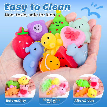 4 Pack Stress Cube, Slow Rising Ice Cube Stress Balls for Adults Kids, Sensory Fidget Toy for Anxiety Relief, Square Shape Squishy Balls for Classroom Prizes, Cube Squishy for Party Favors