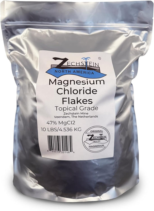 Authentic Zechstein Inside Bulk Magnesium Flakes: Magnesium Chloride Flakes for Baths | Pure, Organic, Transdermal Elemental Magnesium - 25kg Bag