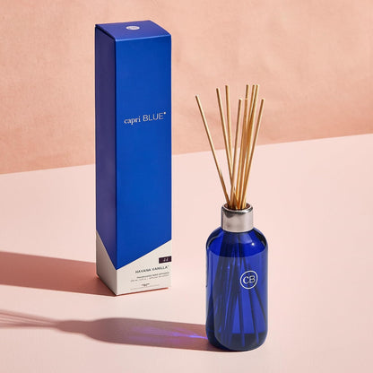 Capri Blue Volcano Reed Diffuser Set, Includes Reeds, Fragrance Oil, and Glass Bottle for Home Décor, Room Fresheners, White (8 Fl Oz)