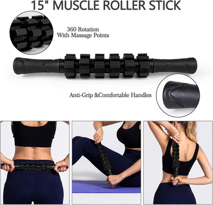 5 in 1 Foam Roller Set High Density Patented Foam Roller for Exercise