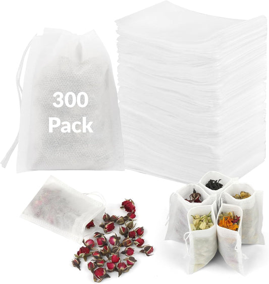 300 Pcs Disposable Empty Tea Bags for Loose Leaf Tea